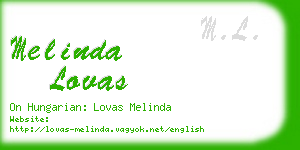 melinda lovas business card
